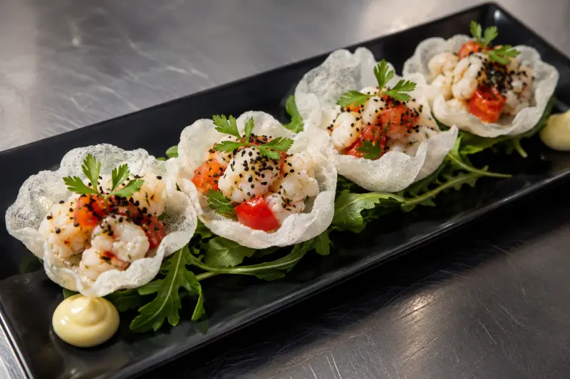 Cestitas de langostino